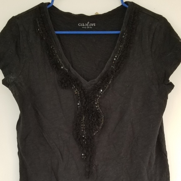 Embellish V neck tee - Picture 1 of 2